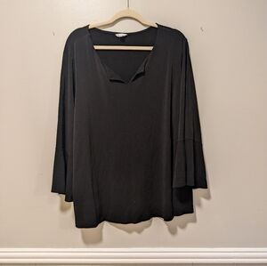 Black V-Neck Women's Top Cato